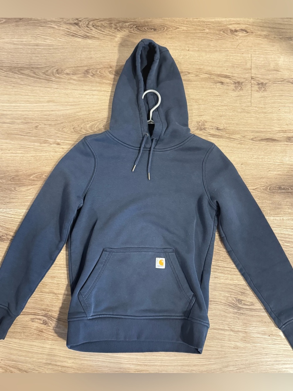 Carhartt Women’s XS Navy Blue Fleece Pullover Hoodie Classic Workwear